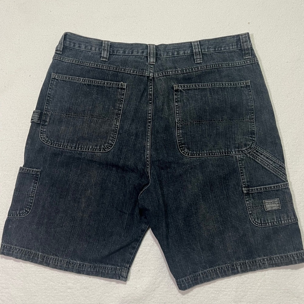 Wrangler Originals Mens 38 Carpenter Denim Shorts Dark Wash MJMH32484 - Picture 3 of 8